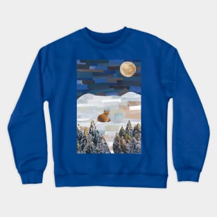 A Fox on a Cold Night Crewneck Sweatshirt